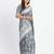 grey color embroidered linen cotton saree