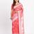 pink color embroidered linen cotton saree