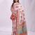 white color woven work linen cotton saree