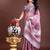 purple color lining orgenza zari border saree