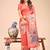 peach color color woven linen cotton saree