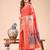 peach color color woven linen cotton saree