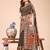 brown color color woven linen cotton saree