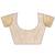 cream color solid plain orgneza saree