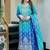 blue embroidered silk kurta pant with dupatta