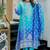blue embroidered silk kurta pant with dupatta