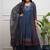 blue printed cotton kurta pant with dupatta