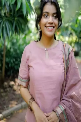 lilac printed cotton kurta pant with dupatta