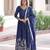 Blue Vichitra Silk sequins Zari embroidered Kurti with dupatta