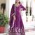 Magenta Vichitra Silk sequins Zari embroidered Kurti with dupatta