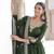 Green Vichitra Silk sequins Zari embroidered Kurti with dupatta