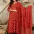 orange printed cotton kurta pant with dupatta