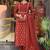 red embroidered cotton kurta pant with dupatta