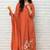 orange embroidered cotton kurta pant with dupatta