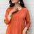 orange embroidered cotton kurta pant with dupatta