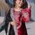 Red Embroidered Velvet salwar suit with dupatta