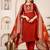 red printed cotton kurta pant with dupatta