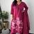 purple printed cotton kurta pant with dupatta