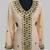Beige Golden multicolor stone and Beads Moroccan Kaftan With hijab 