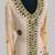 Beige Golden multicolor stone and Beads Moroccan Kaftan With hijab 