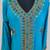 Cyan Blue Golden multicolor stone and  Beads Moroccan Kaftan With hijab 