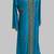 Cyan Blue Golden multicolor stone and  Beads Moroccan Kaftan With hijab 