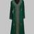 Dark Green Off White Golden multicolor stone and  Beads Moroccan Kaftan With hijab 