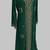 Dark Green Off White Golden multicolor stone and  Beads Moroccan Kaftan With hijab 