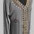 Grey Golden multicolor stone and  Beads Moroccan Kaftan With hijab 