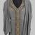 Grey Golden multicolor stone and  Beads Moroccan Kaftan With hijab 