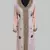 Light peach Golden multicolor stone and  Beads Moroccan Kaftan With hijab 