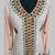 Light peach Golden multicolor stone and  Beads Moroccan Kaftan With hijab 