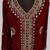 Maroon Golden multicolor stone and  Beads Moroccan Kaftan With hijab 