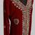 Maroon Golden multicolor stone and  Beads Moroccan Kaftan With hijab 