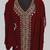 Maroon Golden multicolor stone and  Beads Moroccan Kaftan With hijab 