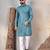 Sky blue rayon sequin embroidered kurta – festive and ethnic wear