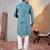 Sky blue rayon sequin embroidered kurta – festive and ethnic wear