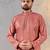 Dark peach rayon sequin embroidered kurta     festive and ethnic wear