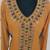 Mustard Golden multicolor stone and  Beads Moroccan Kaftan With hijab 
