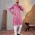 Pink rayon sequin embroidered kurta     festive and ethnic wear