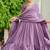 Lavender zari & sequins embroidered vichitra silk Gown & dupatta