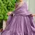 Lavender zari & sequins embroidered vichitra silk Gown & dupatta