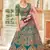 Alluring Teal Blue Thread Zari Dori And Sequins Embroidered Velvet Bridal Wear Lehenga Choli For Women