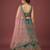 Alluring Teal Blue Thread Zari Dori And Sequins Embroidered Velvet Bridal Wear Lehenga Choli For Women