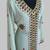 Sea Green Golden multicolor stone and  Beads Moroccan Kaftan With hijab 