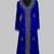 Royal Blue Golden multicolor stone and  Beads Moroccan Kaftan With hijab 