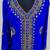 Royal Blue Golden multicolor stone and  Beads Moroccan Kaftan With hijab 