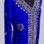 Royal Blue Golden multicolor stone and  Beads Moroccan Kaftan With hijab 