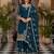 Navy blue embroidered sharara suit set