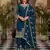 Navy blue embroidered sharara suit set